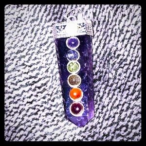 Real Amethyst Chakra Pendants